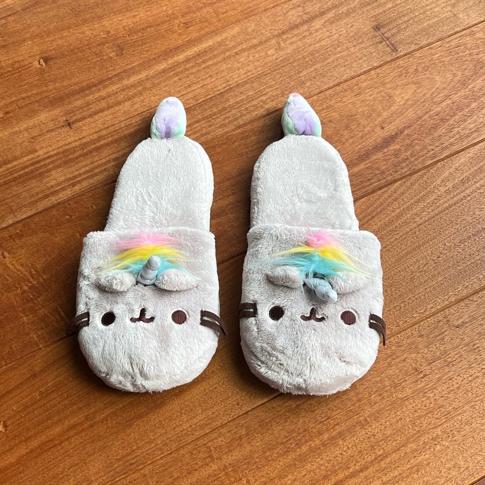 Pusheen unicorn slippers, for a kid or adult